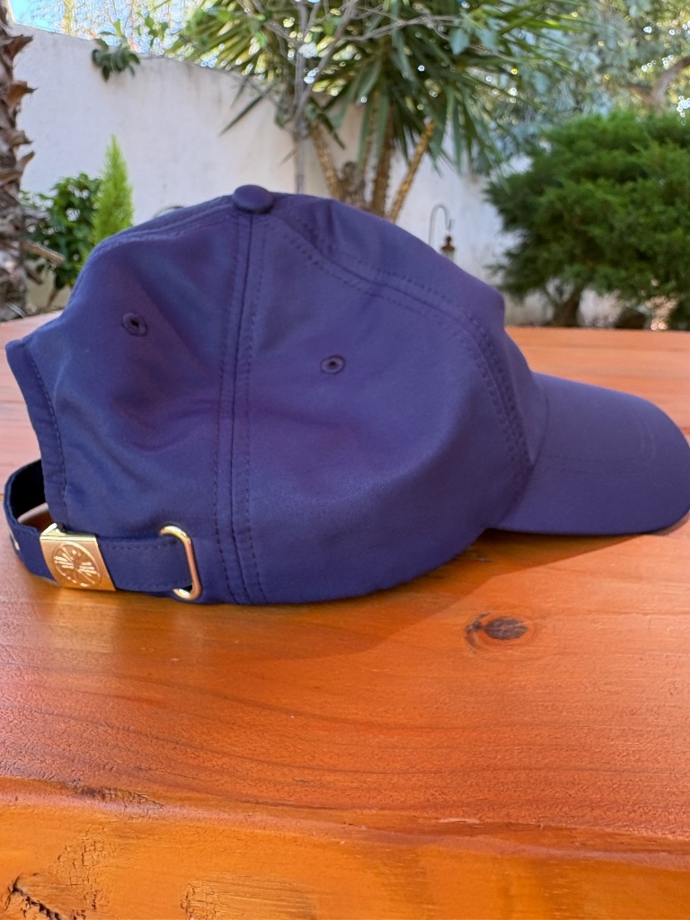 Lilly Pulitzer Run Around Cap Hat Blue Adjustable with Gold Branding - Picture 7 of 9